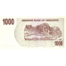 P44 Zimbabwe - 1000 Dollars Year 2006/2007 (Bearer Cheque)